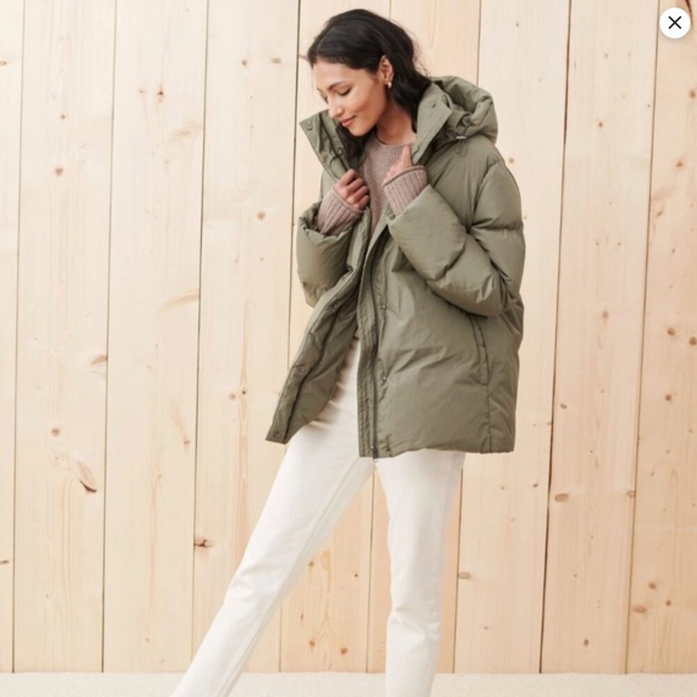 Jenni Kayne Puffer Jacket in Sage, XS